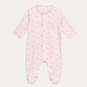 Marie Chantal Pink and Blue Heart Kids One Piece